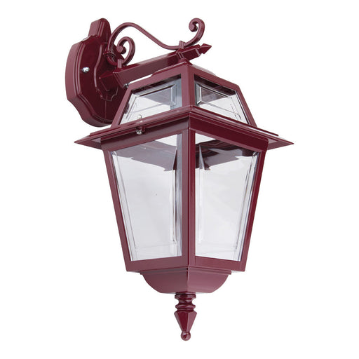 Buy Outdoor Wall Lanterns Australia Avignon Outdoor Wall Lantern Down Bracket H510mm Burgundy Aluminium - 15202