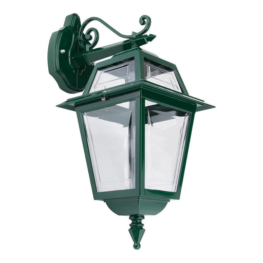 Buy Outdoor Wall Lanterns Australia Avignon Outdoor Wall Lantern Down Bracket H510mm Green Aluminium - 15203