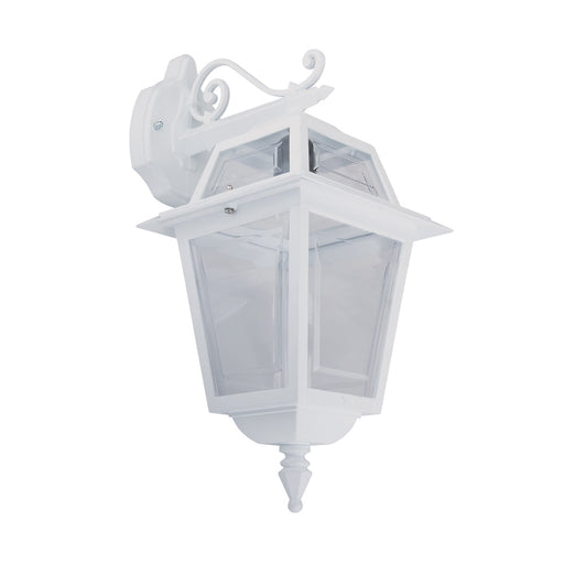 Buy Outdoor Wall Lanterns Australia Avignon Outdoor Wall Lantern Down Bracket H510mm White Aluminium - 15205