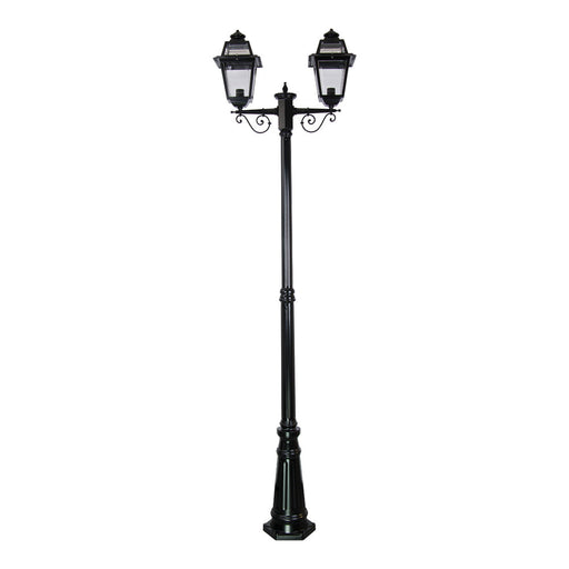 Buy Post Lights Australia Avignon Post 2 Lights H2420mm Black Aluminium - 15243