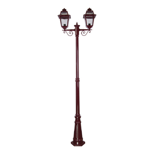 Buy Post Lights Australia Avignon Post 2 Lights H640mm Burgundy Aluminium - 15244