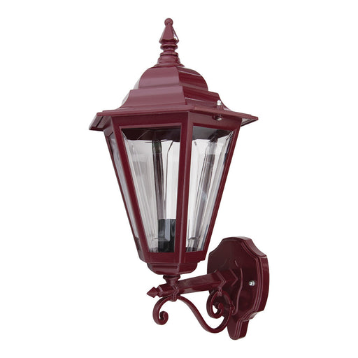 Buy Outdoor Wall Lanterns Australia Turin Outdoor Wall Lantern Up Bracket H520mm Burgundy Aluminium - 15418