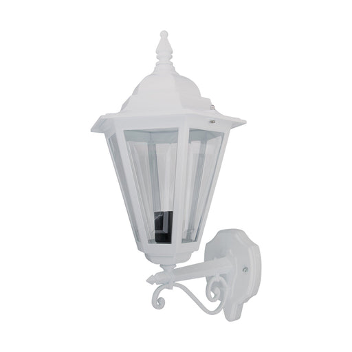 Buy Outdoor Wall Lanterns Australia Turin Outdoor Wall Lantern Up Bracket H520mm White Aluminium - 15421