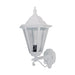 Buy Outdoor Wall Lanterns Australia Turin Outdoor Wall Lantern Up Bracket H520mm White Aluminium - 15421