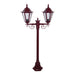 Buy Post Lights Australia Turin Post 2 Lights H1440mm Burgundy Aluminium - 15442