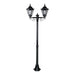 Buy Post Lights Australia Turin Post 2 Light H2090mm Black Aluminium - 15453
