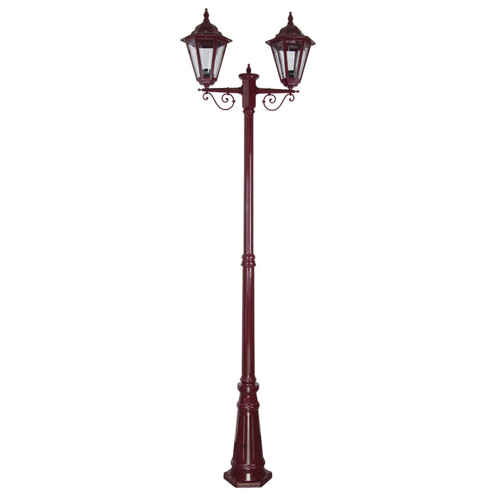Buy Post Lights Australia Turin Post 2 Lights H2240mm Burgundy Aluminium - 15466