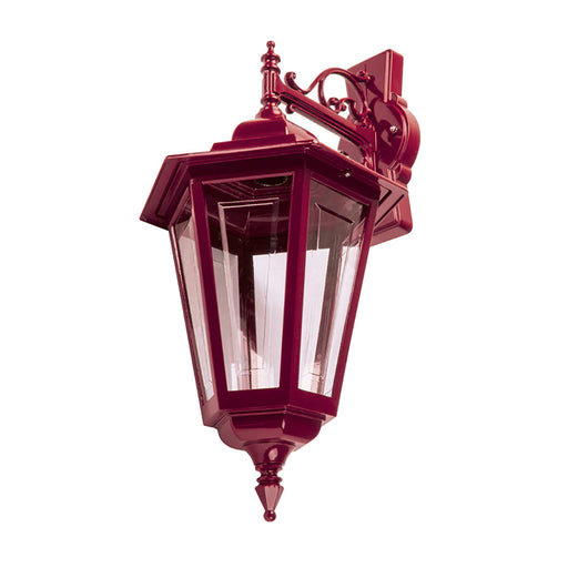 Buy Outdoor Wall Lanterns Australia Turin Outdoor Wall Lantern Down Bracket H520mm Burgundy Aluminium - 15490