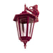 Buy Outdoor Wall Lanterns Australia Turin Outdoor Wall Lantern Down Bracket H520mm Burgundy Aluminium - 15490