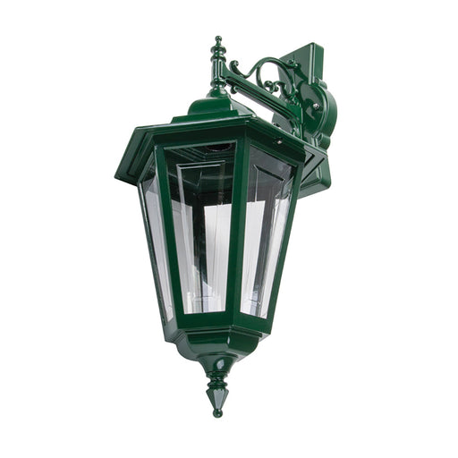 Buy Outdoor Wall Lanterns Australia Turin Outdoor Wall Lantern Down Bracket H520mm Green Aluminium - 15491
