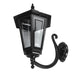 Buy Outdoor Wall Lanterns Australia Turin Outdoor Wall Lantern Curved Up Bracket Black Aluminium - 16134