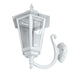 Buy Outdoor Wall Lanterns Australia Turin Outdoor Wall Lantern Curved Up Bracket White Aluminium - 16137