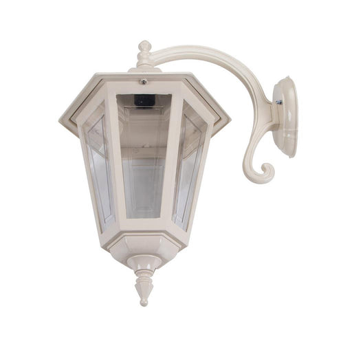 Buy Outdoor Wall Lanterns Australia Turin Outdoor Wall Lantern Curved Down Bracket Beige Aluminium - 16138