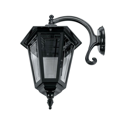 Buy Outdoor Wall Lanterns Australia Turin Outdoor Wall Lantern Curved Down Bracket Black Aluminium - 16139
