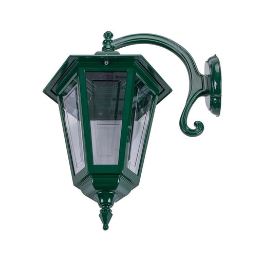 Buy Outdoor Wall Lanterns Australia Turin Outdoor Wall Lantern Curved Down Bracket Green Aluminium - 16141