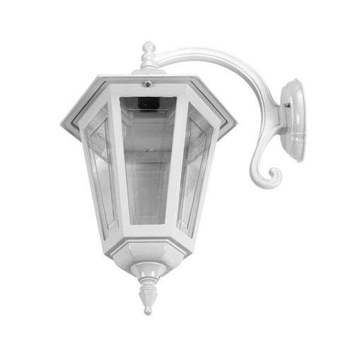 Buy Outdoor Wall Lanterns Australia Turin Outdoor Wall Lantern Curved Down Bracket White Aluminium - 16142