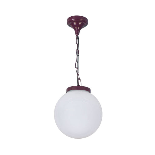 Buy Outdoor Pendant Lights Australia Siena Outdoor Pendant Light W250mm Burgundy Aluminium - 15556