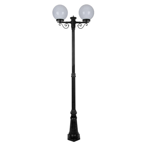 Buy Post Lights Australia Siena Post 2 Lights H2350mm W250mm Black Aluminium - 15615
