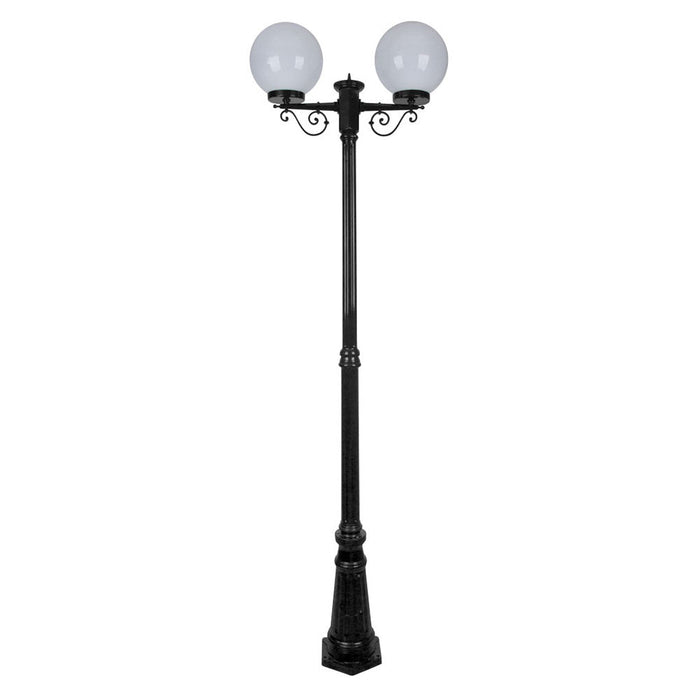Buy Post Lights Australia Siena Post 2 Lights H2350mm W250mm Black Aluminium - 15615