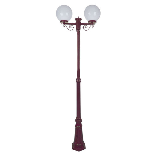 Buy Post Lights Australia Siena Post 2 Lights H2350mm W250mm Burgundy Aluminium - 15616