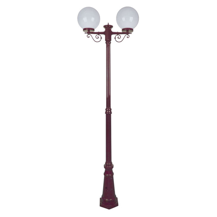Buy Post Lights Australia Siena Post 2 Lights H2350mm W250mm Burgundy Aluminium - 15616