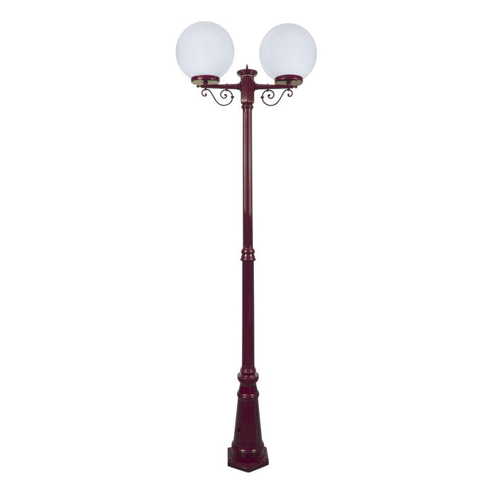 Buy Post Lights Australia Siena Post 2 Lights H2350mm W300mm Burgundy Aluminium - 15622