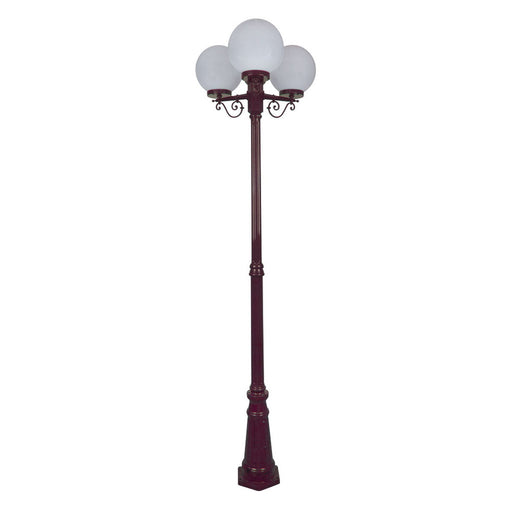 Buy Post Lights Australia Siena Post 3 Lights H2300mm W250mm Burgundy Aluminium - 15628