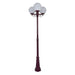 Buy Post Lights Australia Siena Post 3 Lights H2300mm W250mm Burgundy Aluminium - 15628