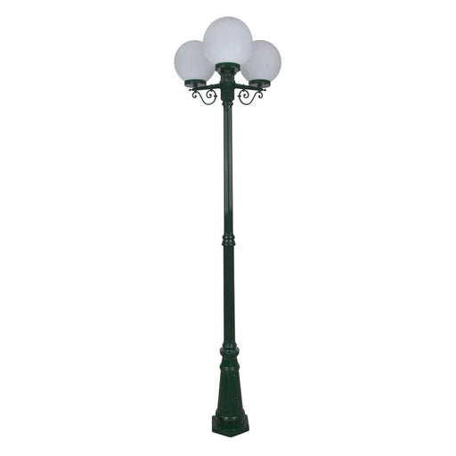 Buy Post Lights Australia Siena Post 3 Lights H2300mm W250mm Green Aluminium - 15629