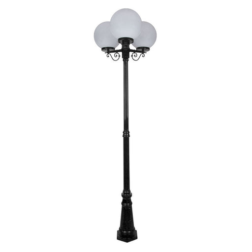 Buy Post Lights Australia Siena Post 3 Lights H2350mm W300mm Black Aluminium - 15633