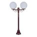 Buy Post Lights Australia Siena Post 2 Lights H1330mm W300mm Burgundy Aluminium - 15646