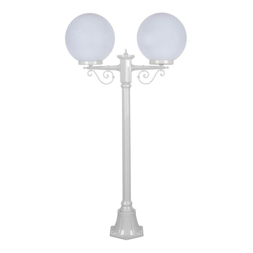 Buy Post Lights Australia Siena Post 2 Lights H1330mm W300mm White Aluminium - 15649