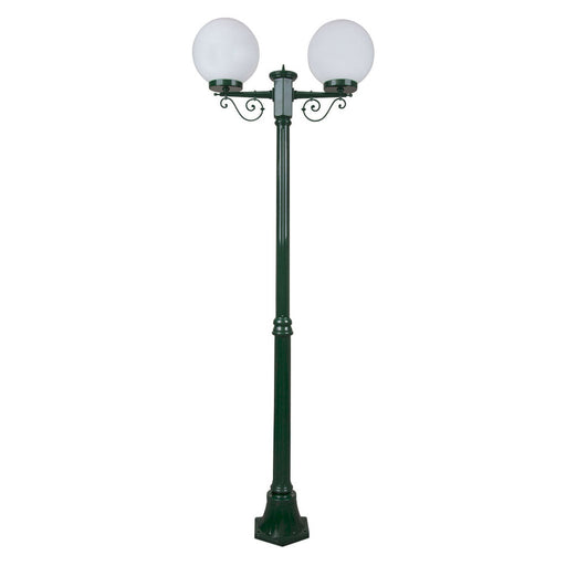 Buy Post Lights Australia Siena Post 2 Lights H2000mm W250mm Green Aluminium - 15653