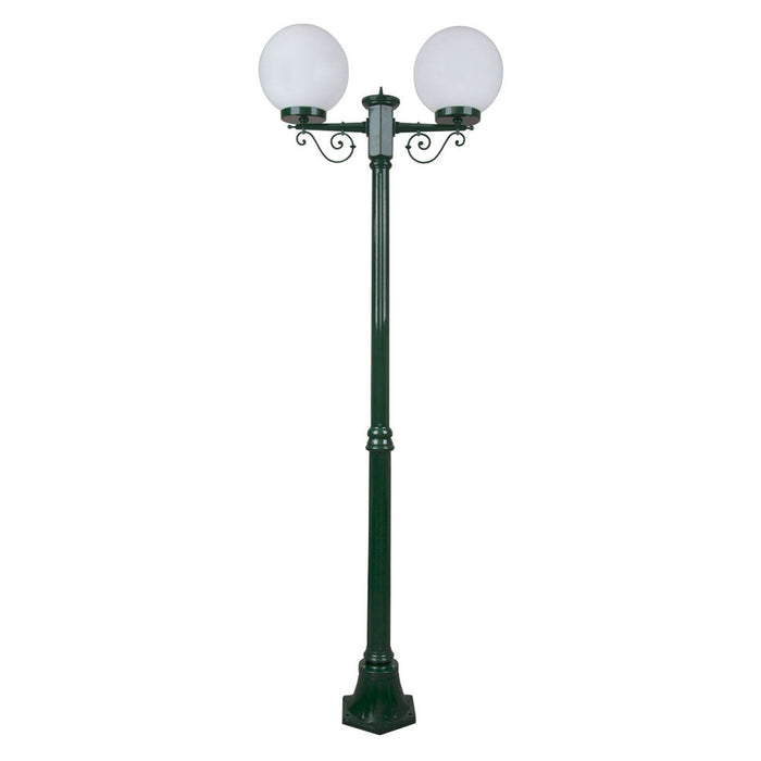 Buy Post Lights Australia Siena Post 2 Lights H2000mm W250mm Green Aluminium - 15653