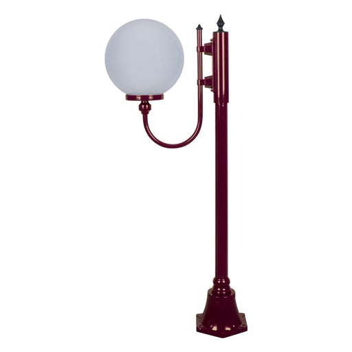 Buy Post Lights Australia Lisbon Post Light Up Bracket H1260mm W300mm Burgundy Aluminium - 15682