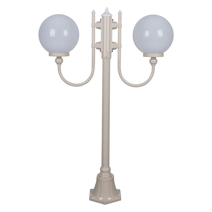Buy Post Lights Australia Lisbon Post 2 Lights Up Bracket H1260mm W250mm Beige Aluminium - 15686