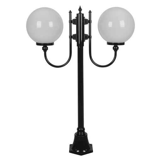 Buy Post Lights Australia Lisbon Post 2 Lights Up Bracket H1260mm W300mm Black Aluminium - 15693
