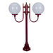 Buy Post Lights Australia Lisbon Post 2 Lights Up Bracket H1260mm W300mm Burgundy Aluminium - 15694