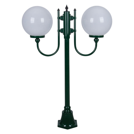 Buy Post Lights Australia Lisbon Post 2 Lights Up Bracket H1260mm W300mm Green Aluminium - 15695