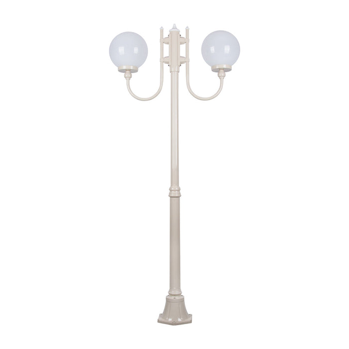 Buy Post Lights Australia Lisbon Post 2 Lights Up Bracket H1890mm W250mm Beige Aluminium - 15710