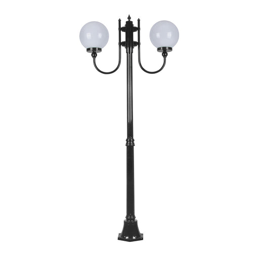 Buy Post Lights Australia Lisbon Post 2 Lights Up Bracket H1890mm W250mm Black Aluminium - 15711