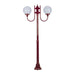 Buy Post Lights Australia Lisbon Post 2 Lights Up Bracket H1890mm W250mm Burgundy Aluminium - 15712