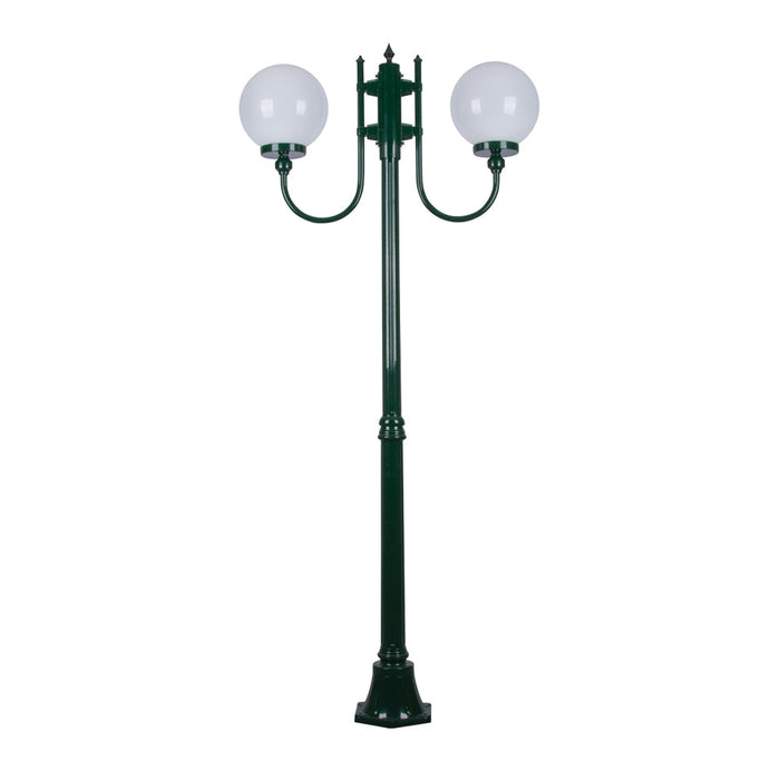 Buy Post Lights Australia Lisbon Post 2 Lights Up Bracket H1890mm W250mm Green Aluminium - 15713