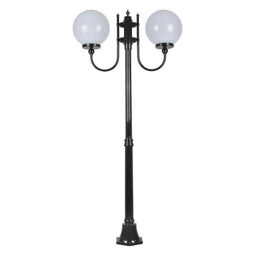 Buy Post Lights Australia Lisbon Post 2 Lights Up Bracket H1890mm W300mm Black Aluminium - 15717