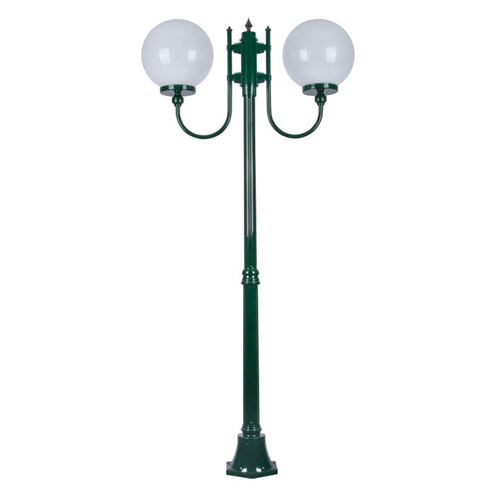 Buy Post Lights Australia Lisbon Post 2 Lights Up Bracket H1890mm W300mm Green Aluminium - 15719