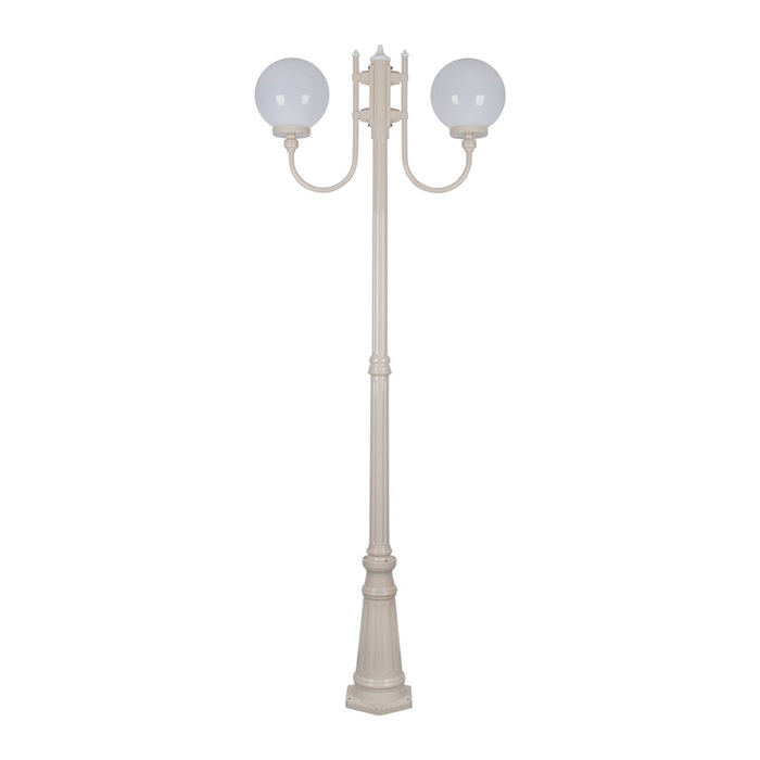 Buy Post Lights Australia Lisbon Post 2 Lights Up Bracket H2250mm W250mm Beige Aluminium - 15734