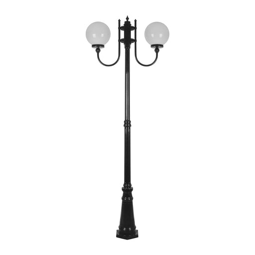 Buy Post Lights Australia Lisbon Post 2 Lights Up Bracket H2250mm W250mm Black Aluminium - 15735