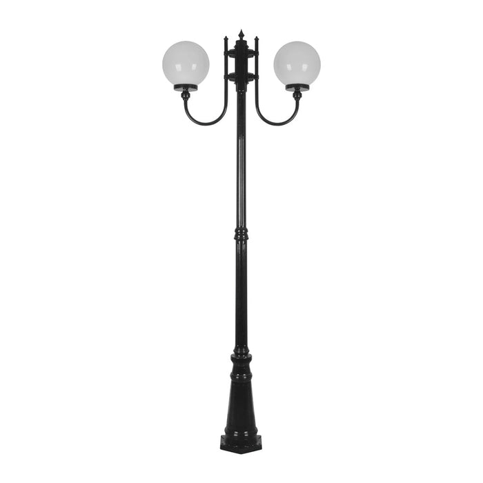 Buy Post Lights Australia Lisbon Post 2 Lights Up Bracket H2250mm W250mm Black Aluminium - 15735