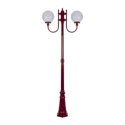 Buy Post Lights Australia Lisbon Post 2 Lights Up Bracket H2250mm W250mm Burgundy Aluminium - 15736