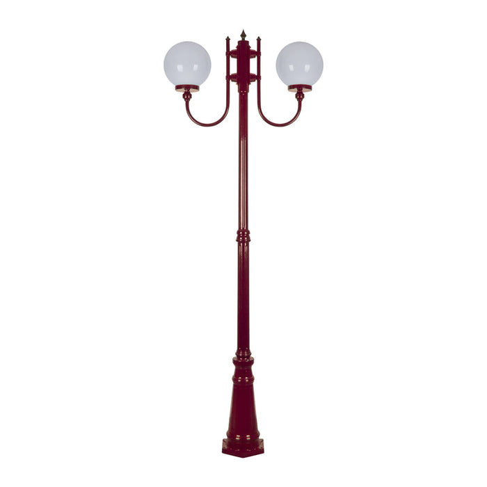 Buy Post Lights Australia Lisbon Post 2 Lights Up Bracket H2250mm W250mm Burgundy Aluminium - 15736